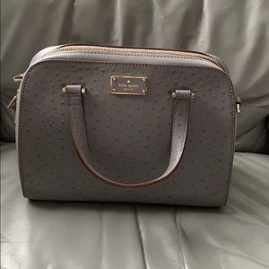 Grey alligator skinned Kate spade satchel